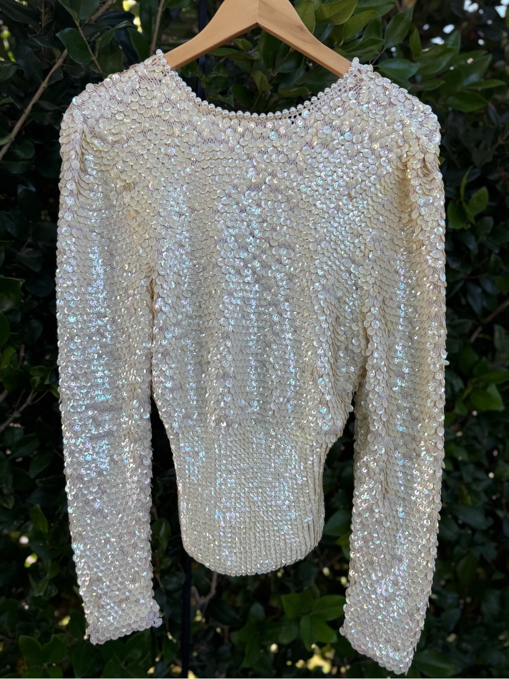 Nannell Vintage Pearl-Iridescent Sequin Top in PERFECT CONDITION! $120